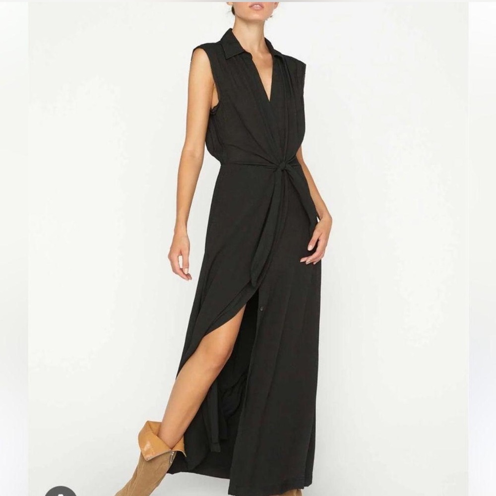 $428 Brochu Walker Madsen Gauze Sleeveless Shirt Dress Size L EUC Worn 1x